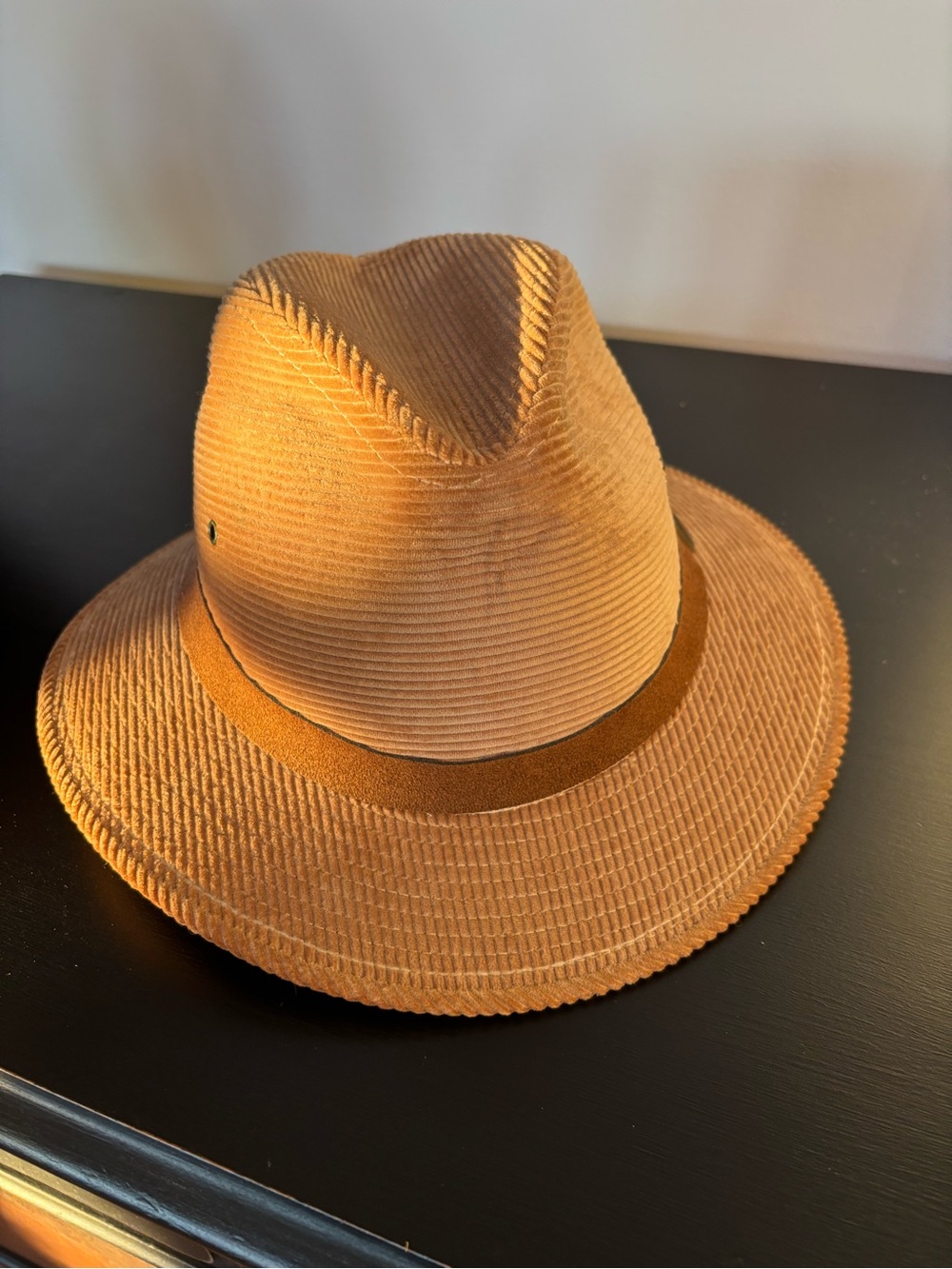 Vintage Men’s McGregor Sportswear Corduroy Fedora Hat, Suede Band, M  7-7 1/8